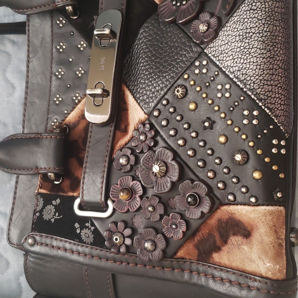 Coach RARE purse handbag crossbody leather brown